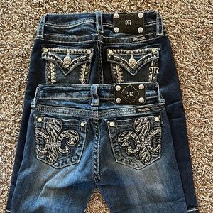 Miss me youth capris dark blue size 8        Lighter blue size 10